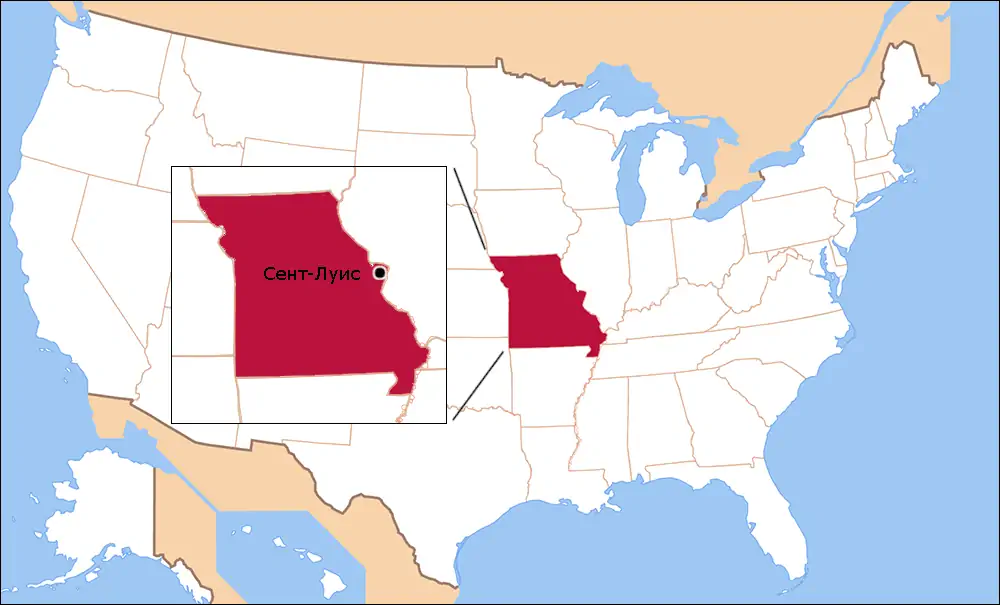 Сент-Луис на карте США