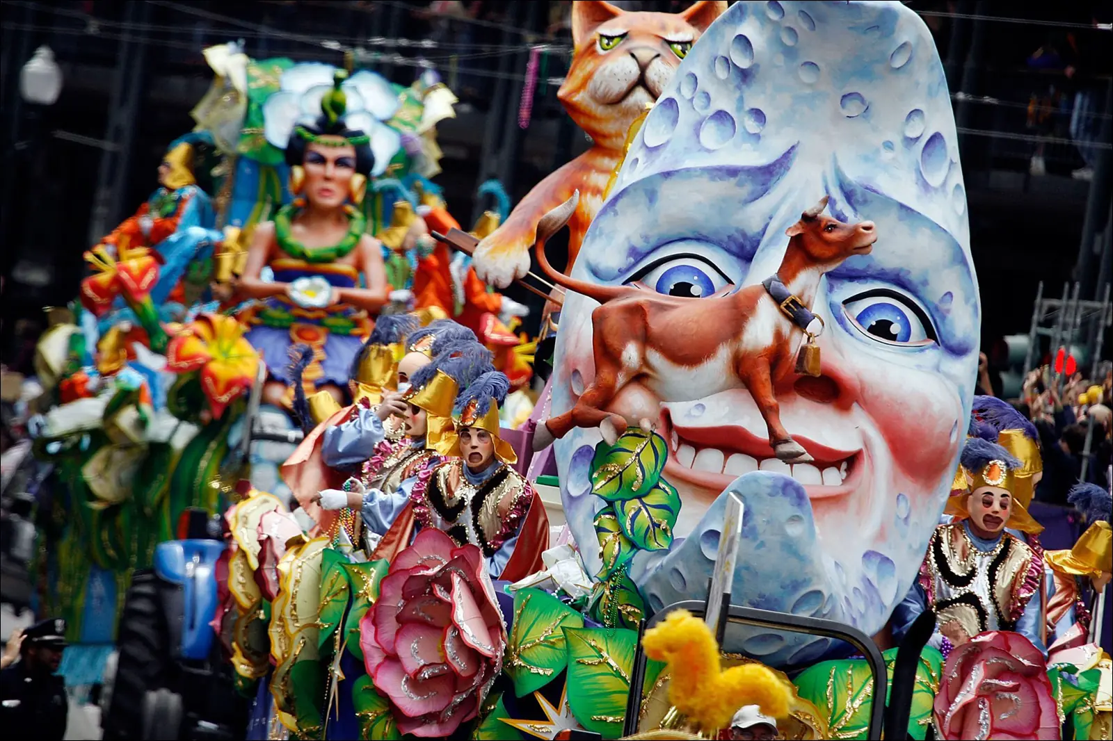 На карнавале Марди Гра в Новом Орлеане
