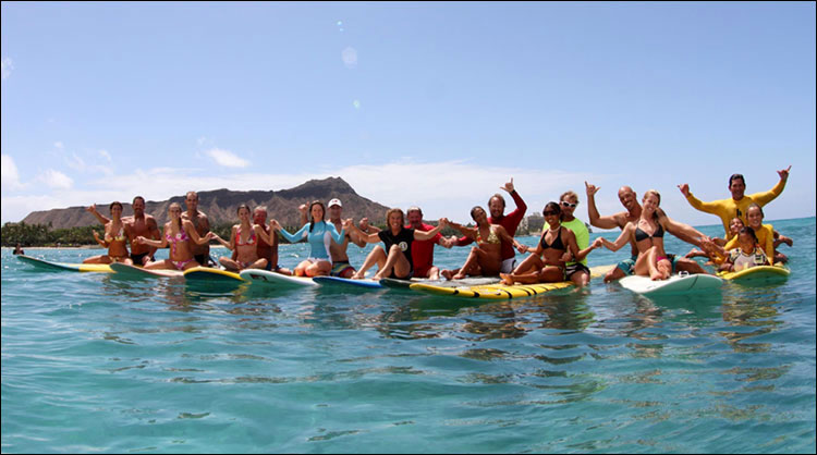 Серфингисты на Гавайях