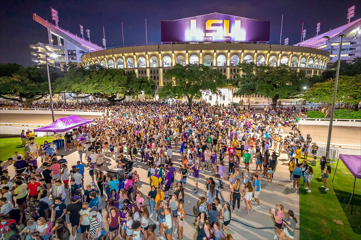 В кампусе Университета штата Луизиана