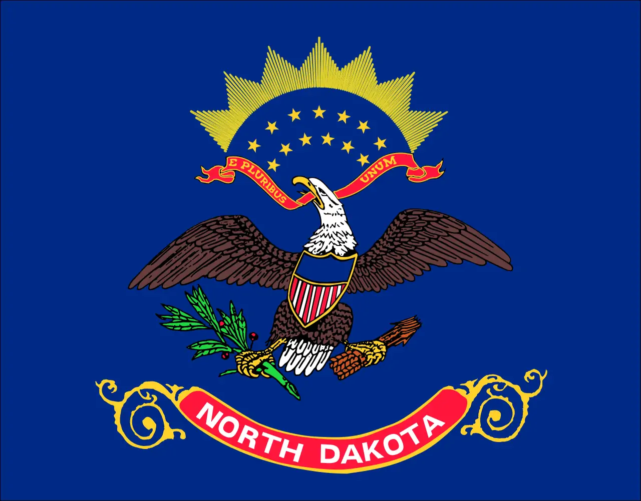 Флаг штата Северная Дакота