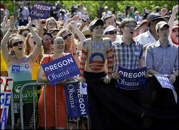 Митинг Барака Обамы в Орегоне