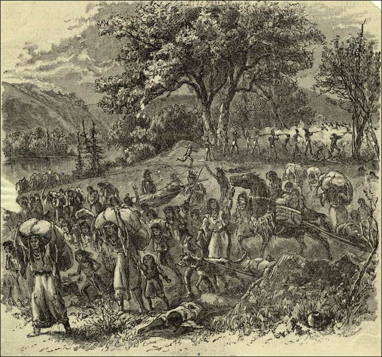 Сражение с индейцами в Висконсине