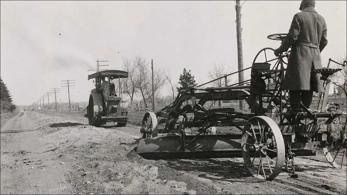 Строительство Lincoln Highway в Айове